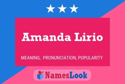 Amanda Lirio Naam Poster