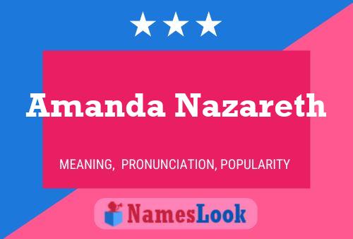 Amanda Nazareth Naam Poster