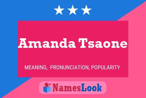 Amanda Tsaone Naam Poster