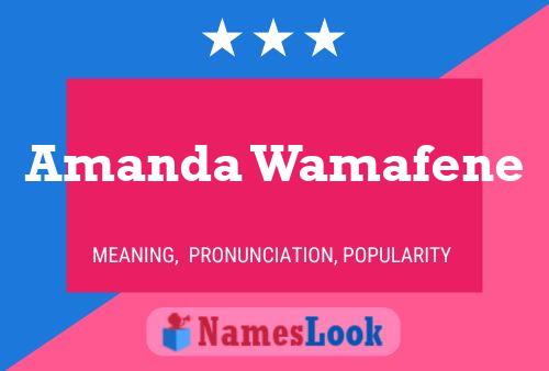 Amanda Wamafene Naam Poster