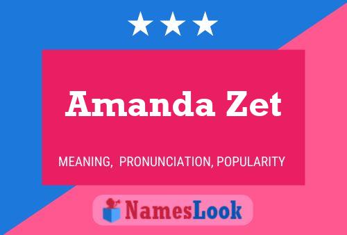 Amanda Zet Naam Poster