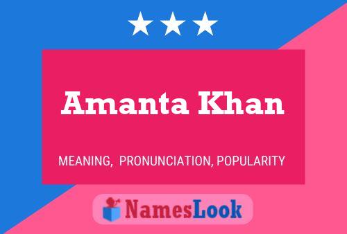 Amanta Khan Naam Poster