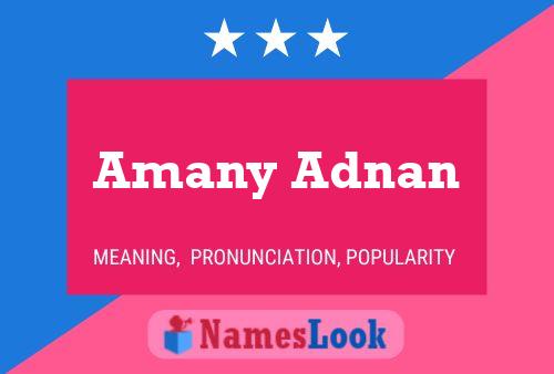 Amany Adnan Naam Poster