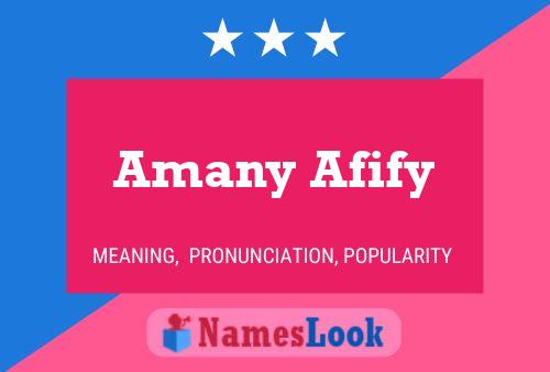 Amany Afify Naam Poster