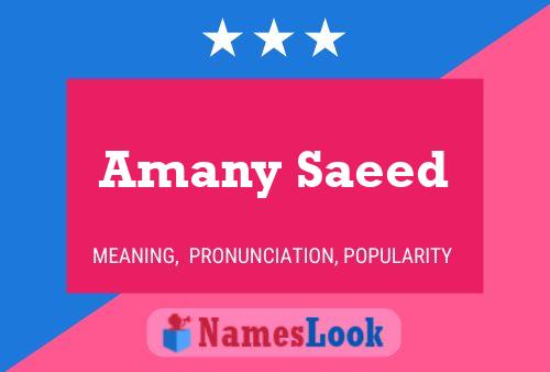 Amany Saeed Naam Poster