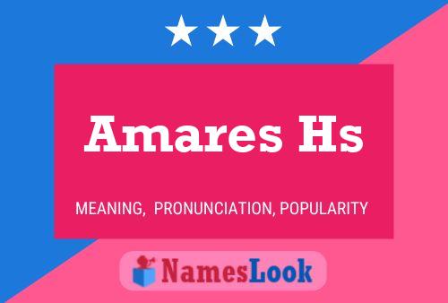 Amares Hs Naam Poster