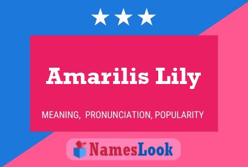 Amarilis Lily Naam Poster