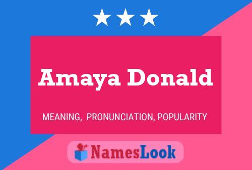 Amaya Donald Naam Poster