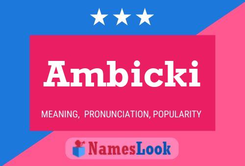 Ambicki Naam Poster