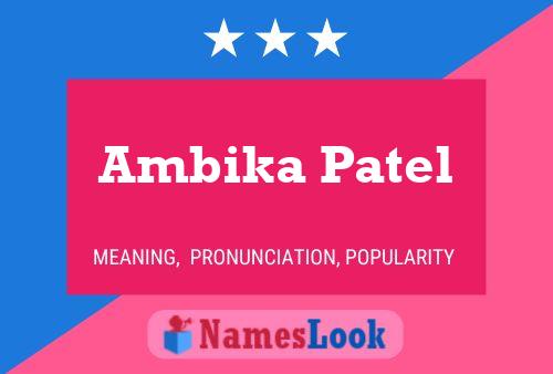 Ambika Patel Naam Poster