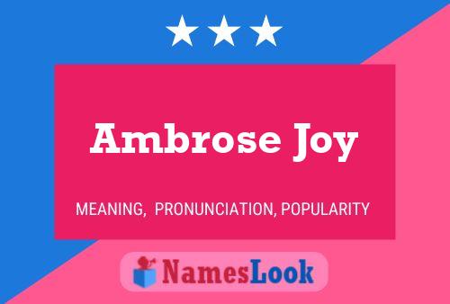 Ambrose Joy Naam Poster