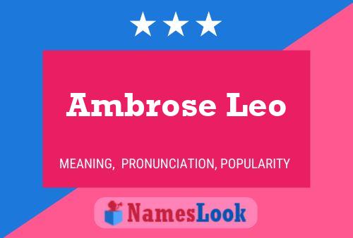 Ambrose Leo Naam Poster