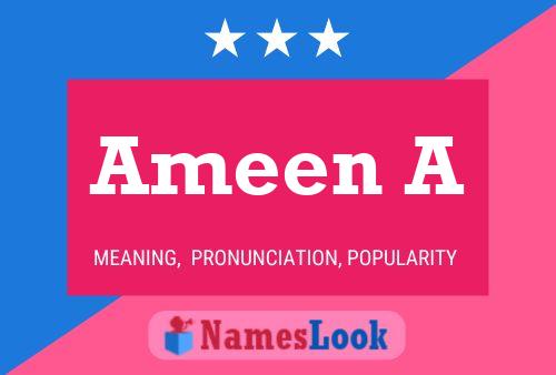 Ameen A Naam Poster