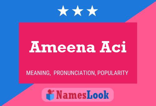 Ameena Aci Naam Poster