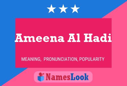 Ameena Al Hadi Naam Poster