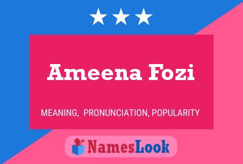 Ameena Fozi Naam Poster