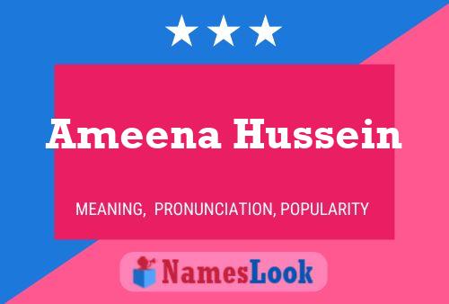 Ameena Hussein Naam Poster