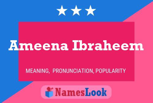 Ameena Ibraheem Naam Poster