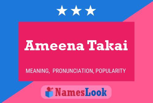 Ameena Takai Naam Poster