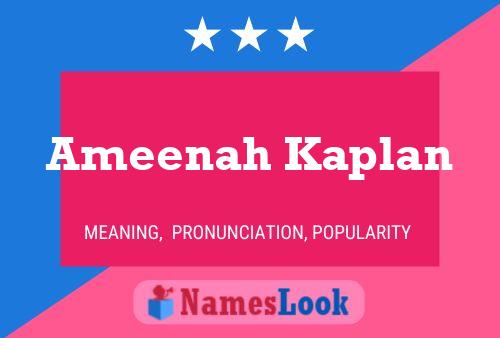 Ameenah Kaplan Naam Poster