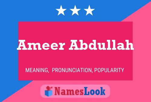 Ameer Abdullah Naam Poster