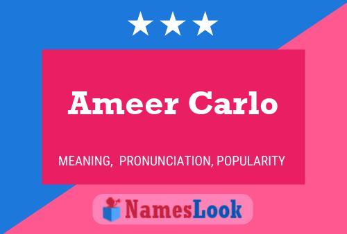 Ameer Carlo Naam Poster