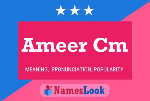 Ameer Cm Naam Poster