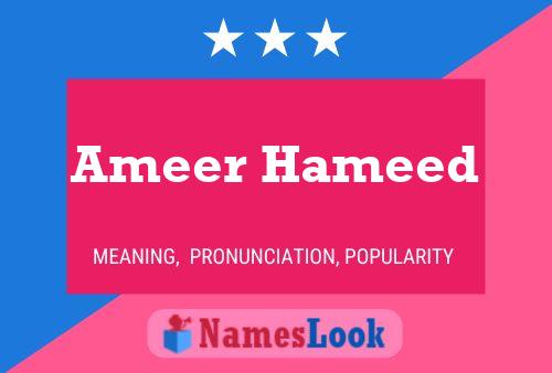 Ameer Hameed Naam Poster