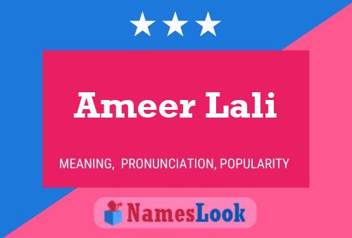 Ameer Lali Naam Poster