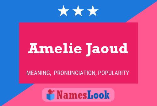 Amelie Jaoud Naam Poster