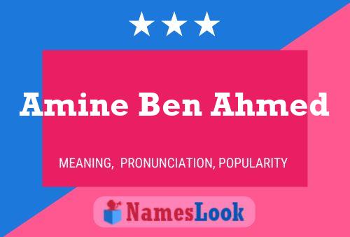 Amine Ben Ahmed Naam Poster