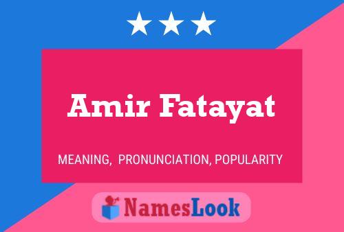 Amir Fatayat Naam Poster