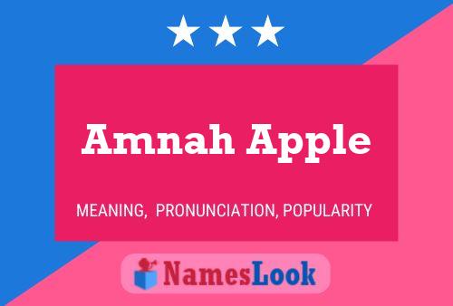 Amnah Apple Naam Poster