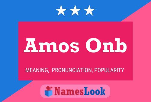 Amos Onb Naam Poster