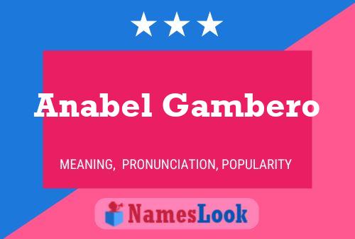 Anabel Gambero Naam Poster