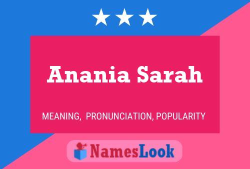 Anania Sarah Naam Poster