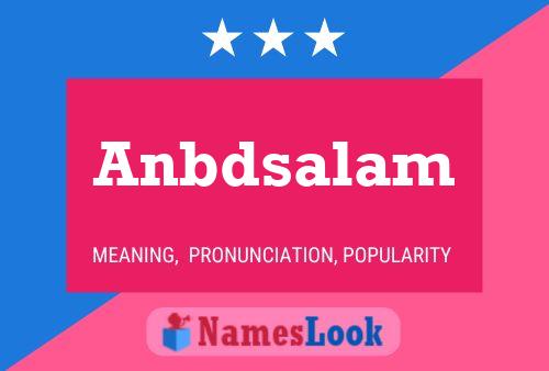 Anbdsalam Naam Poster