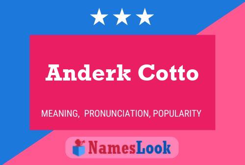 Anderk Cotto Naam Poster