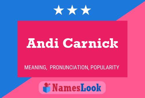 Andi Carnick Naam Poster