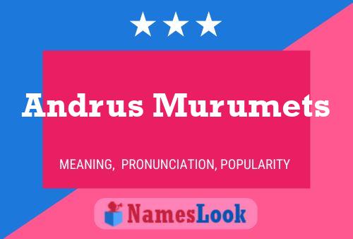 Andrus Murumets Naam Poster