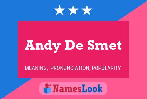 Andy De Smet Naam Poster