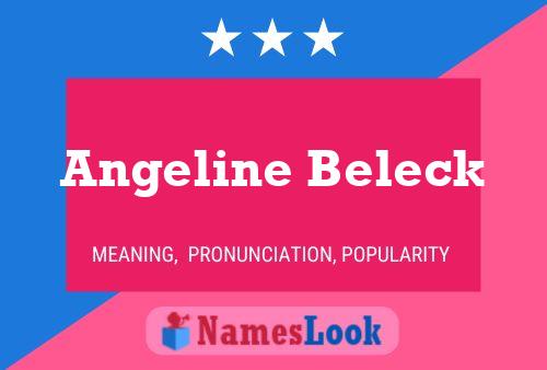 Angeline Beleck Naam Poster