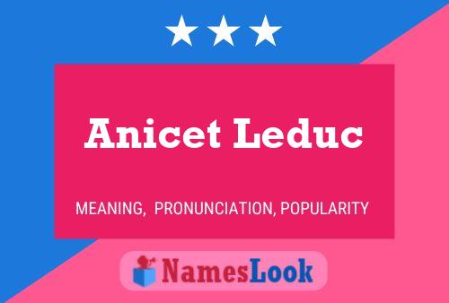 Anicet Leduc Naam Poster