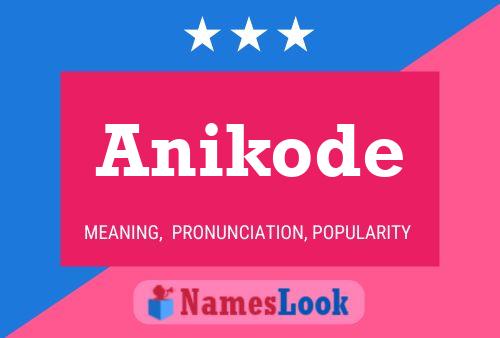 Anikode Naam Poster