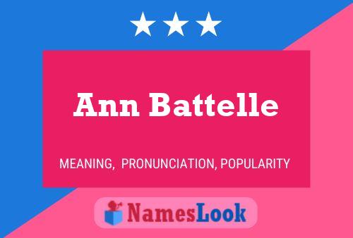 Ann Battelle Naam Poster