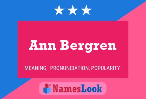 Ann Bergren Naam Poster