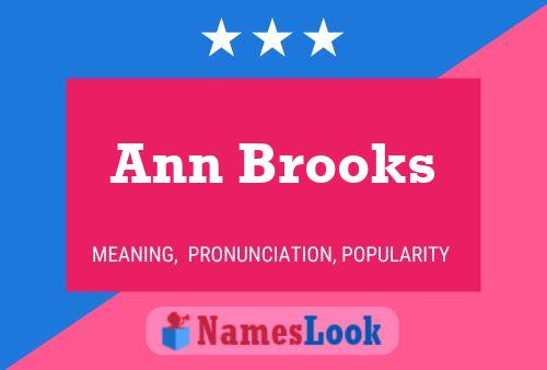 Ann Brooks Naam Poster