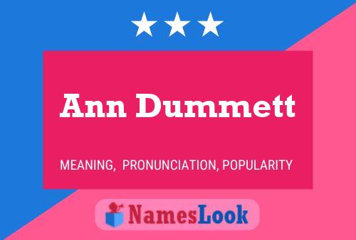 Ann Dummett Naam Poster