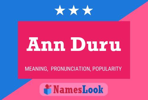 Ann Duru Naam Poster