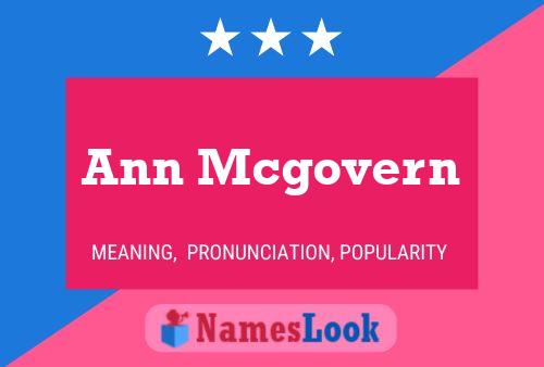 Ann Mcgovern Naam Poster